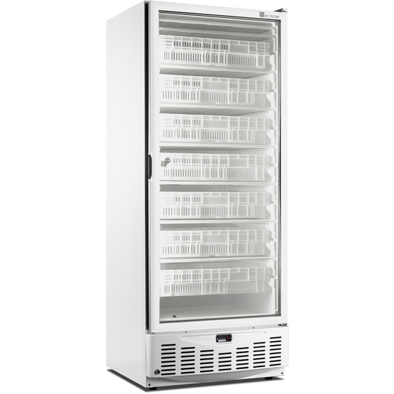 SARO Tiefkühlschrank mit Glastür Modell MM5 NPV, weß