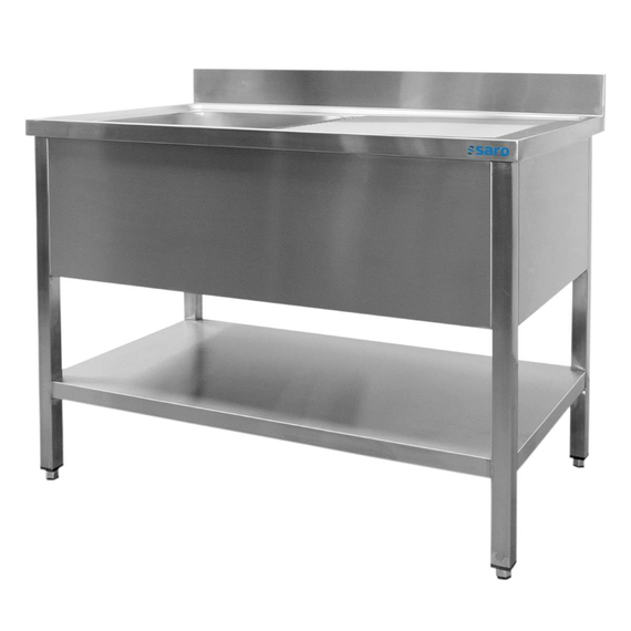 SARO Spültisch 1 Becken, links - B 1400 x T 700 mm