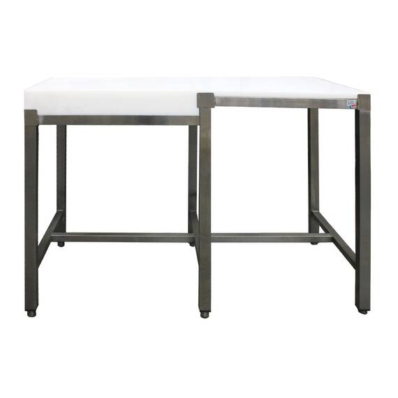 SARO Zerlegetisch mit Hackblock ohne Aufkantung 1500x600