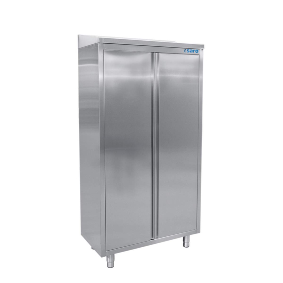SARO Edelstahlhochschrank 2 Flügeltüren Breite 1000mm