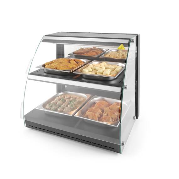 Hendi Warmhaltevitrine mit Quarzheizung, 2 Regalböden, Bild 4