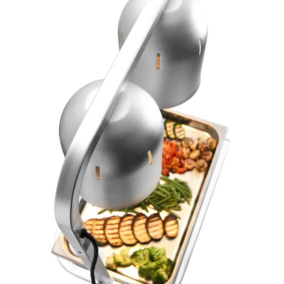 Hendi Wärmebrücke mit 2 Infrarotlampen, Schwarz, Farbe: Schwarz, Bild 4