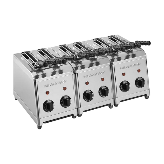 Milantoast Sandwich Toaster Edelstahl 6 Scheiben, Farbe: Edelstahl, Ausführung: 6 Scheiben