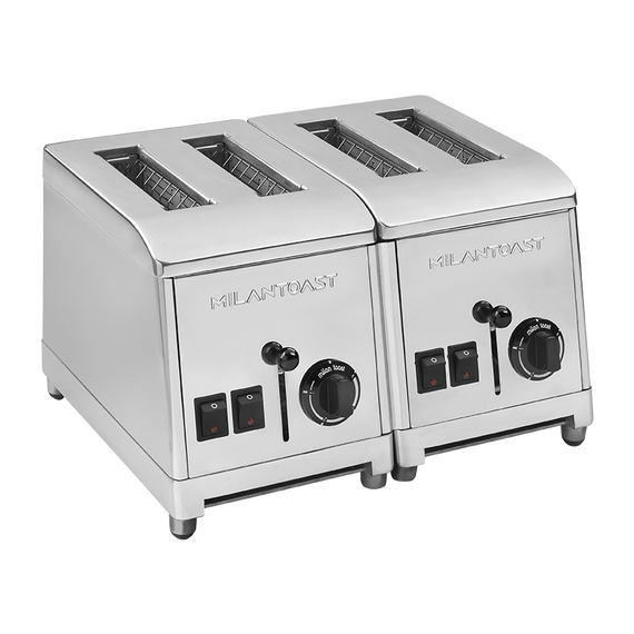 Milantoast Sandwich Toaster 4 Scheiben, Farbe: Edelstahl, Ausführung: 4 Scheiben