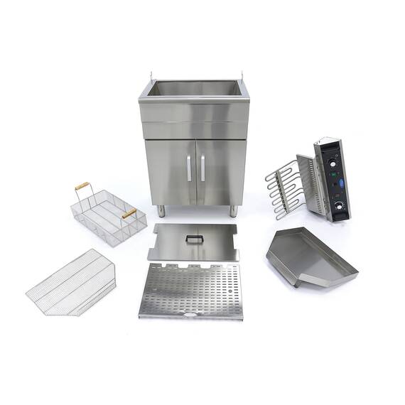 Maxima Fritteuse 30L - mit Wasserhahn und Schränke, Bild 10