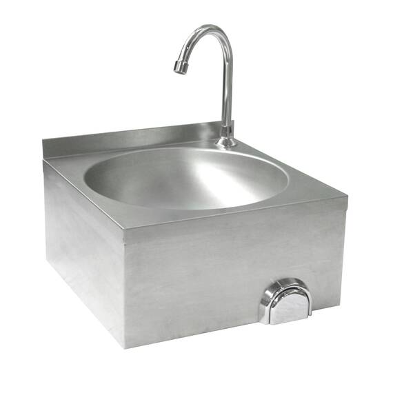 Hendi Waschbecken mit Kniebedienung 400x400x(h)450