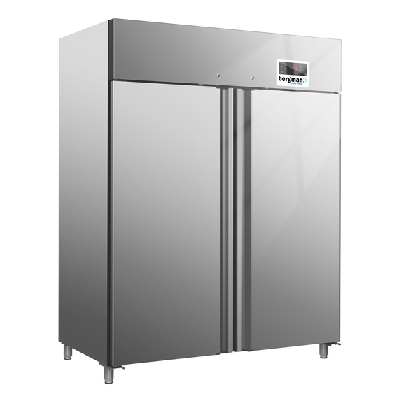 Bergman Basic-Line Edelstahl-Kühlschrank 2-türig GN 2/1 -1300 l