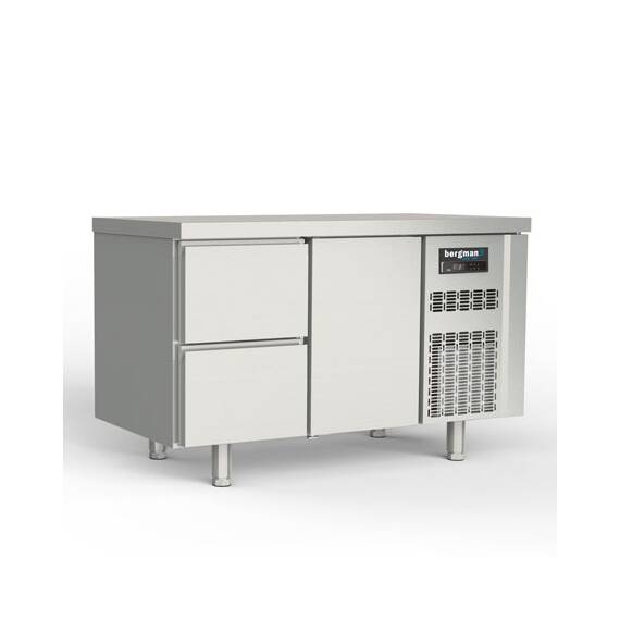 Bergman Profi-Line 700 Kühltisch 2-fach - 2 S / 1 T GN 1/1