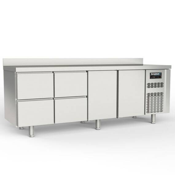 Bergman Profi-Line 700 Kühltisch 4-fach - 4 S / 2 T - GN 1/1 + AK