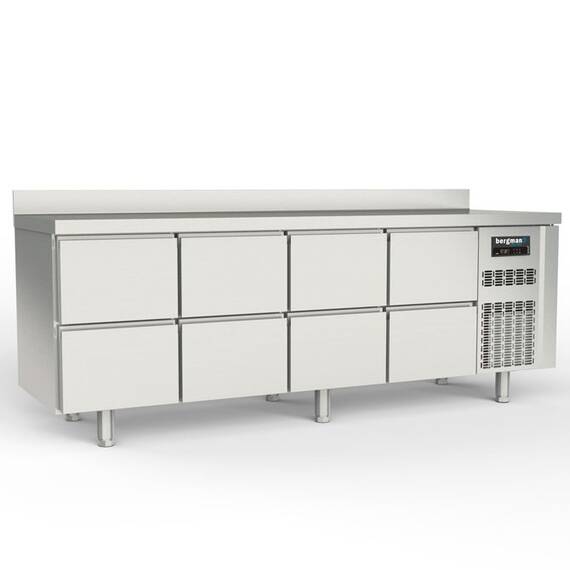 Bergman Profi-Line 700 Kühltisch 4-fach - 8 S / GN 1/1 + AK