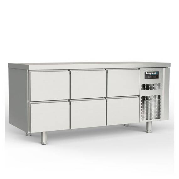 Bergman Profi-Line 700 Tiefkühltisch 3-fach - 6 S / GN 1/1