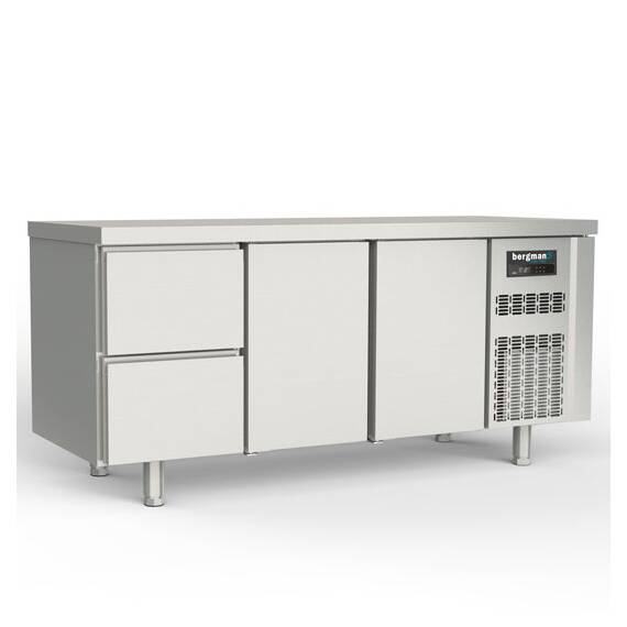 Bergman Profi-Line 700 Tiefkühltisch 3-fach - 2 S / 2 T - GN 1/1