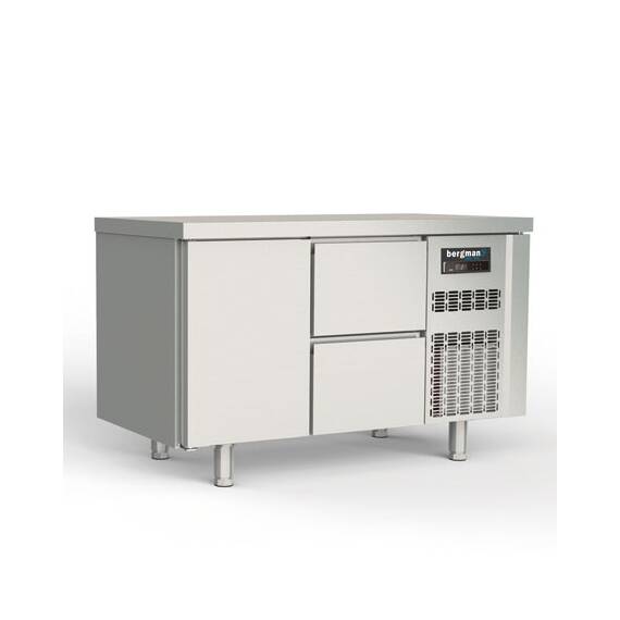 Bergman Profi-Line 700 Kühltisch 2-fach - 1 T / 2 S GN 1/1