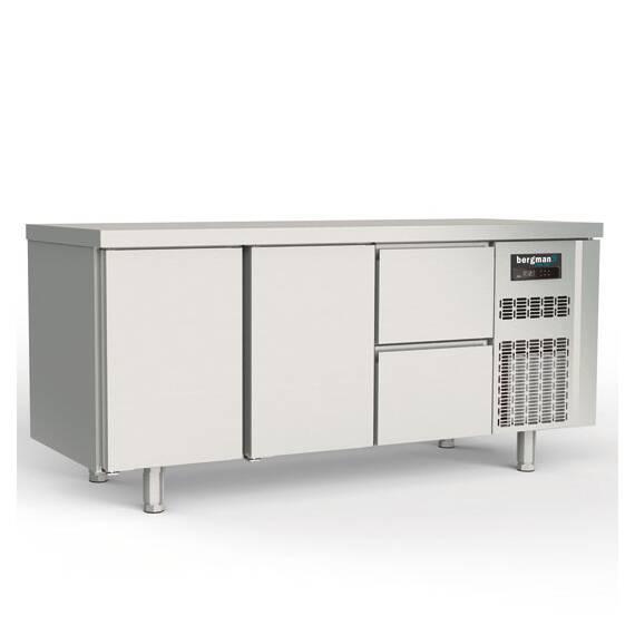 Bergman Profi-Line 700 Kühltisch 3-fach - 2 T / 2 S GN 1/1