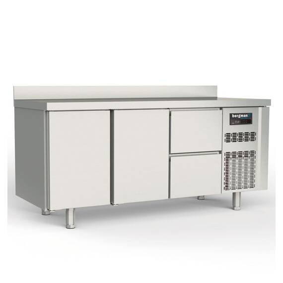Bergman Profi-Line 700 Kühltisch 3-fach - 2 T / 2 S GN 1/1 + AK
