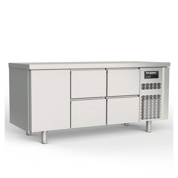 Bergman Profi-Line 700 Kühltisch 3-fach - 1 T / 4 S GN 1/1