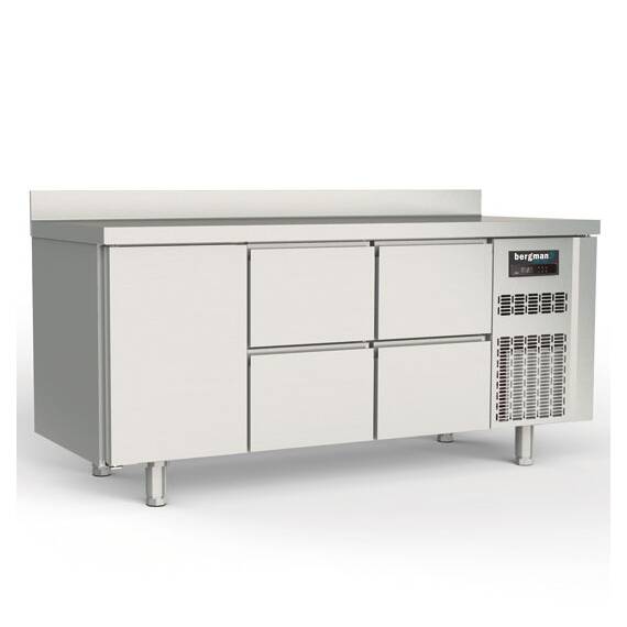 Bergman Profi-Line 700 Kühltisch 3-fach - 1 T / 4 S GN 1/1 + AK