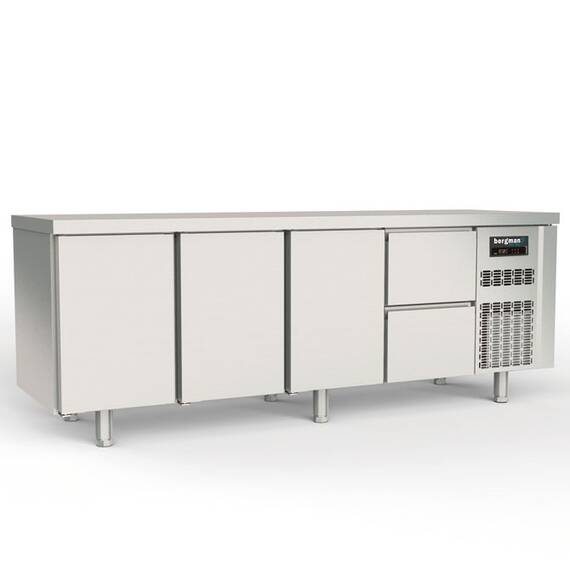 Bergman Profi-Line 700 Kühltisch 4-fach - 3 T / 2 S - GN 1/1
