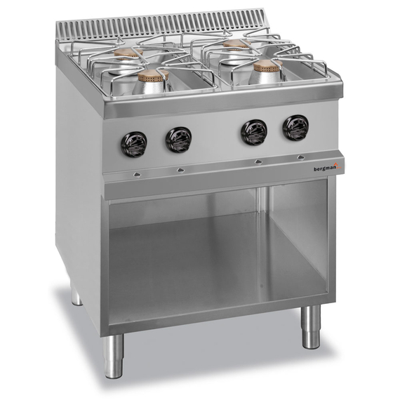 Bergman Profi-Line 700 Gasherd mit 4-Flammen & offenem Unterbau