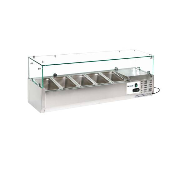 Bergman Basic-Line Kühlaufsatz mit Glasabdeckung 5 x GN 1/4