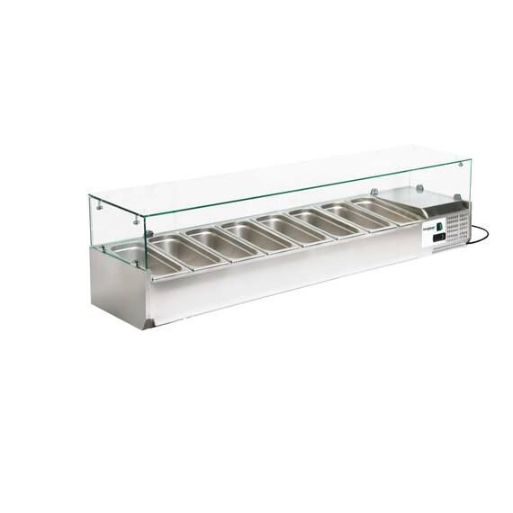Bergman Basic-Line Kühlaufsatz mit Glasabdeckung 8 x GN 1/3