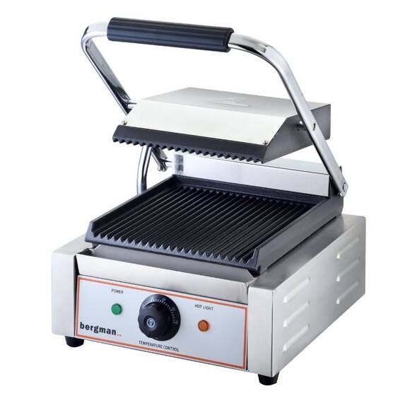 Bergman Basic-Line Elektro-Kontaktgrill gerillt - 1,8 kW