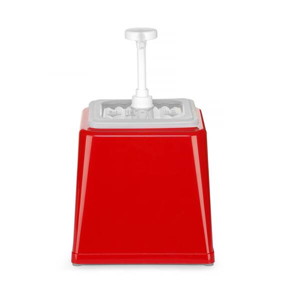 Hendi Pump-Soßenspender Rot 2.5 L, Farbe: Rot