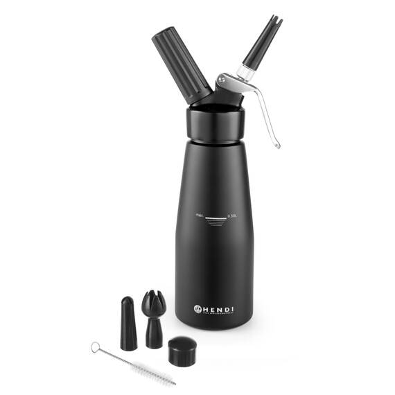 Hendi Sahnespender Kitchen Line, schwarz 0.5 L