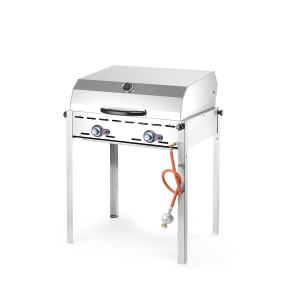 Hendi Grillsystem Green Fire 2 Brenner mit Emaillierte Grillplatte und Grillrost aus Gusseisen GN 1/1 740x615x(H)825 mm, Ausführung: Emaillierte Grillplatte und Grillrost aus Gusseisen GN 1/1, Bild 13