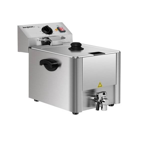 Bergman Basic-Line Elektro-Fritteuse mit 1 Becken 10 l & Ablasshahn