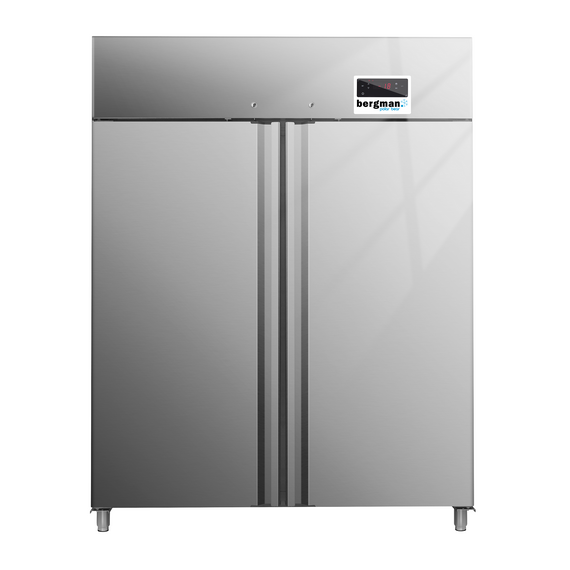 Bergman Basic-Line Edelstahl-Tiefkühlschrank 2-türig GN 2/1 -1300 l