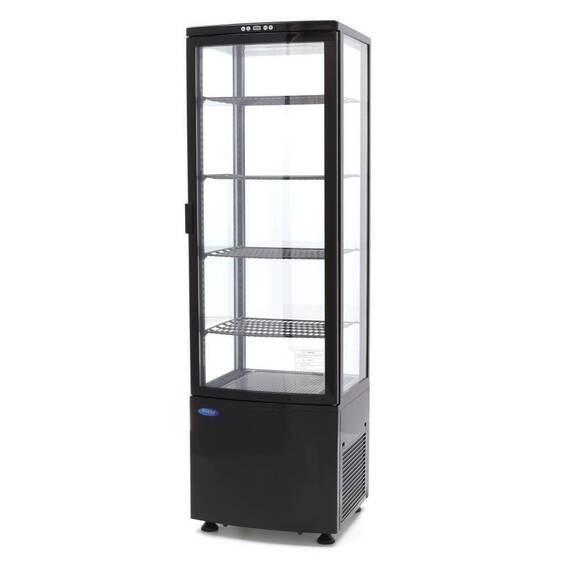 Maxima Kühlvitrine 235L Schwarz, Inhalt: 235 Liter, Farbe: Schwarz