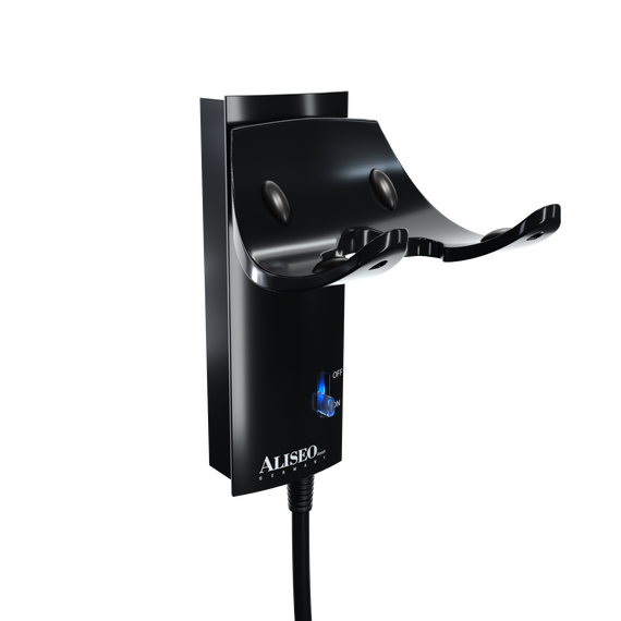 Aliseo Hotel Haartrocr Black Mambo 1875 mit Gabel-Wandhalterung & zusätzlichem Kabel und Stecker, Ausführung: mit EU-Stecker, Wandhalterung: Mit Gabel-Wandhalterung & zusätzlichem Kabel und Stecker, Bild 2