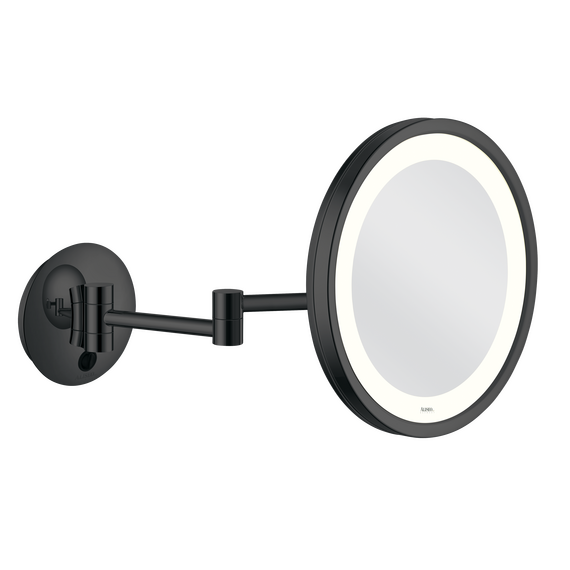 Aliseo LED City Light Kosmetikspiegel mit Doppel-Schwenkarm - Schwarz, Variante: Doppel-Schwenkarm, Farbe: Schwarz