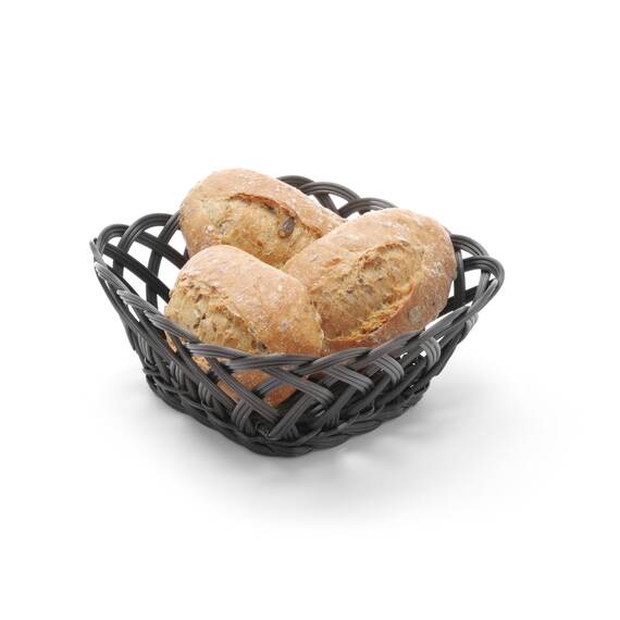 Hendi Körbe mit gewebten Rand, rund 200x200x(H)65 mm, Größe: 200x200x(H)65 mm, Bild 2