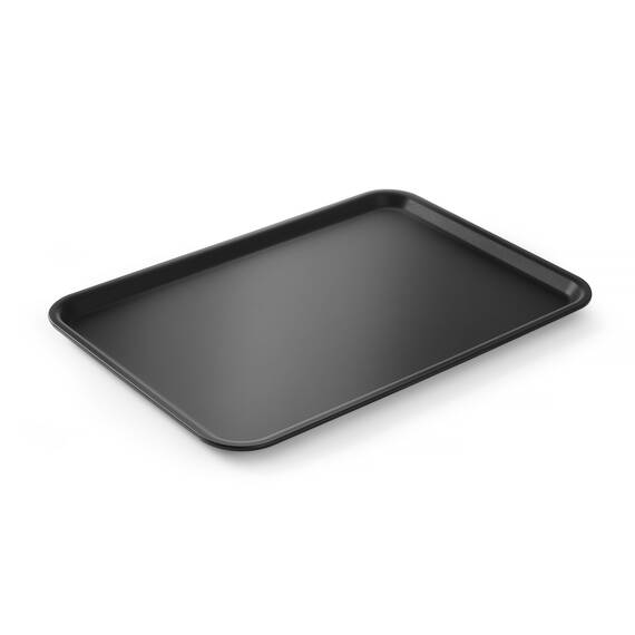 Hendi Serviertablett Euronorm Schwarz 530x370x(H)22 mm, Farbe: Schwarz