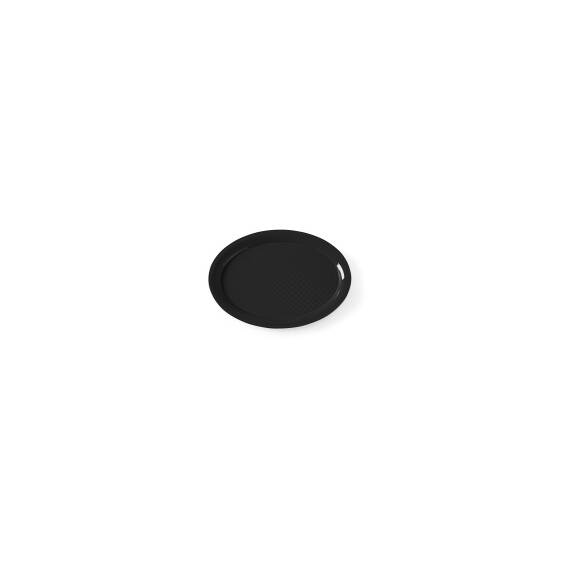 Hendi Fast-Food-Tablett aus Polypropylen, oval Schwarz 265x195x(H)15 mm, Farbe: Schwarz