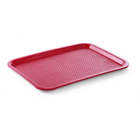 Hendi Serviertablett Rot 305x415x(H)20 mm, Farbe: Rot