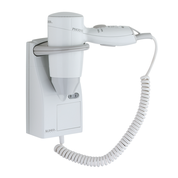 Aliseo Hotel Haartrockner Phoenix B mit zusätzlichem Kabel und Stecker	, Wandhalterung: Mit Wandhalterung & zusätzlichem Kabel und Stecker