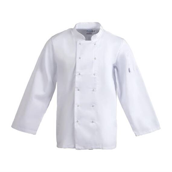 Whites Vegas Kochjacke lange Ärmel weiß XL, Kleidergröße: XL, Farbe: Weiß
