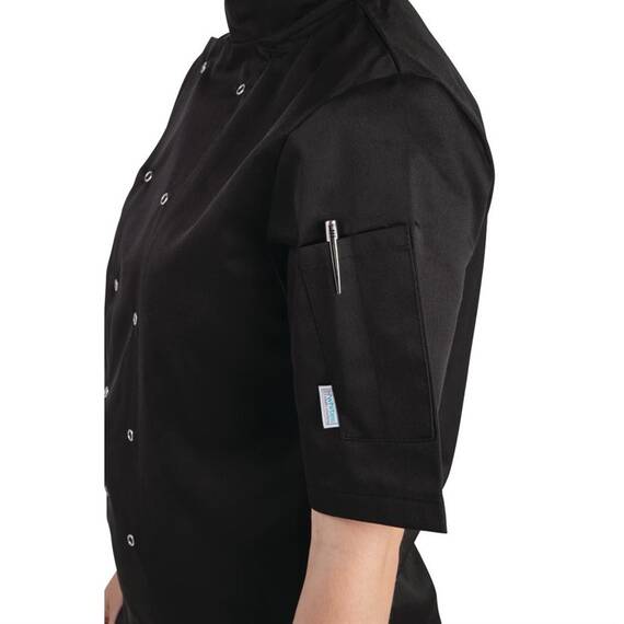 Whites Vegas Kochjacke kurze Ärmel schwarz 3XL