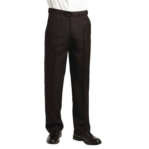 Herren Service Bundfaltenhose schwarz 42