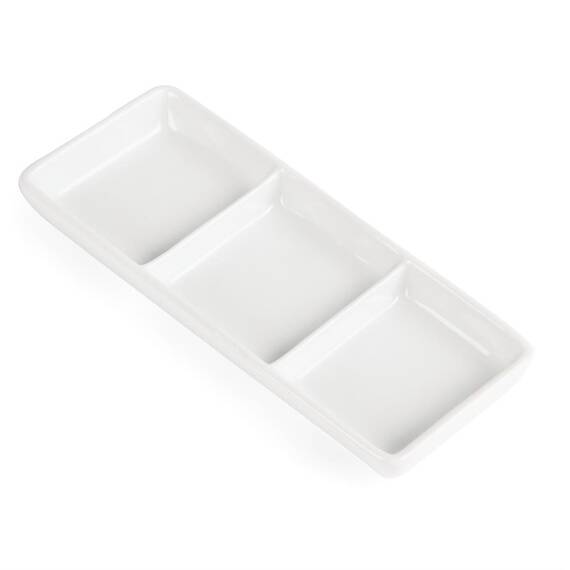 Olympia Whiteware dreifache Präsentierschalen