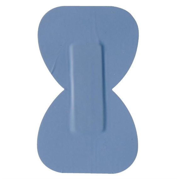 Blaue Pflaster für Fingerkuppen