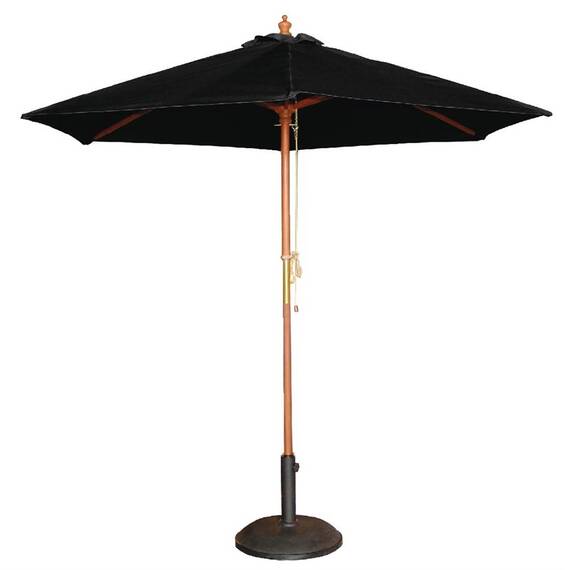 Bolero runder Sonnenschirm schwarz 2,5m