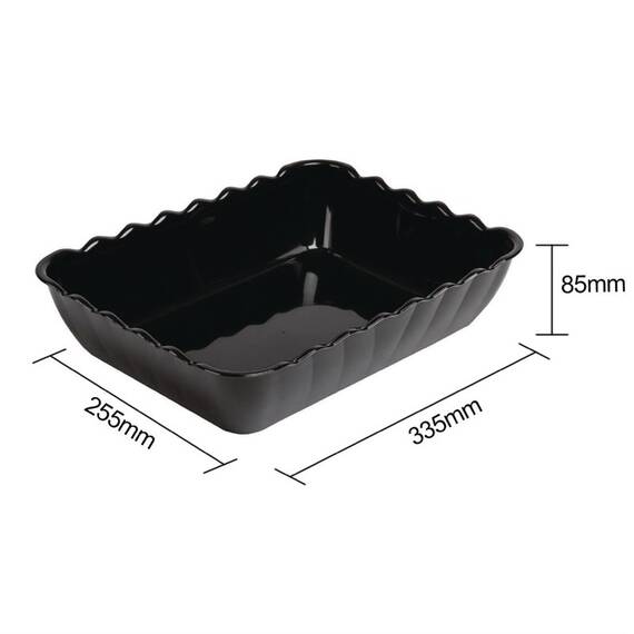 Olympia Kristallon Salatschüssel schwarz 4,25L