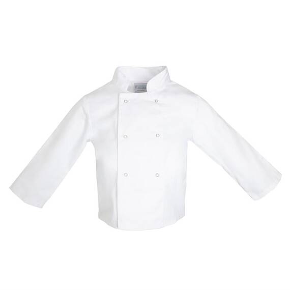 Whites Kinderkochjacke langarm weiß S