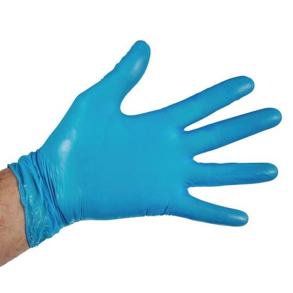 Hygiplas Vinylhandschuhe Blau puderfrei L