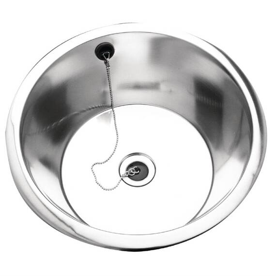 Franke Sissons Spülbecken rund aus Edelstahl mit Rand 355 mm