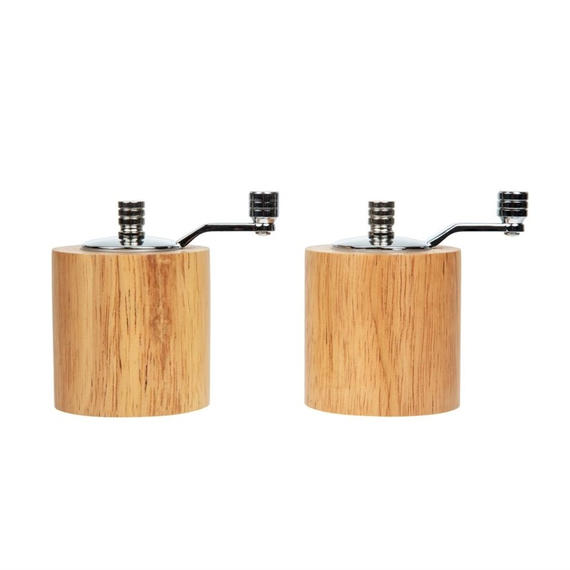 Olympia Salz- und Pfeffermühlenset Heveaholz 8cm